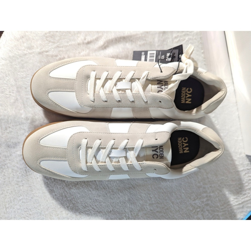 Madden NYC Mordoy Fashion Sneakers Mens 13 White New Gum Sole Casual Low Top